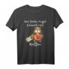 Koffein der frühe Vogel fängt den Wurm & braucht Kaffee T-Shirt – Lustiges Weihnachts- und Geburtstagsgeschenk für Kaffeeliebhaber, Morgenmuffel & Frühaufsteher