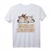 Offizielles Schlafshirt Pyjama mit Ziege Bock Geiss - Lustiges Geschenk für Langschläfer, Morgenmuffel & Ziegenfans für Damen und Herren