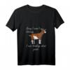 Damen Nachdenken über Ziegen T-Shirt mit Ironischem Bauernhoftier-Design und V-Ausschnitt – Lustiges Geschenk für Ziegenbesitzer und Bauernhofliebhaber