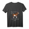 Damen Nachdenken über Ziegen T-Shirt mit Ironischem Bauernhoftier-Design und V-Ausschnitt – Lustiges Geschenk für Ziegenbesitzer und Bauernhofliebhaber