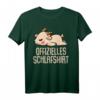 Offizielles Schlafshirt Pyjama mit Ziege Geiss - Lustiges Geschenk für Langschläfer, Morgenmuffel und Ziegenfans, perfekt als Bettwäsche für Damen und Herren