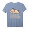 Offizielles Schlafshirt Pyjama mit Ziege Geiss - Lustiges Geschenk für Langschläfer, Morgenmuffel und Ziegenfans, perfekt als Bettwäsche für Damen und Herren