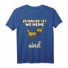 Zuhause ist, wo meine Ziegen sind T-Shirt – Lustiges Geschenk für Ziegenliebhaber, Ziegenzüchter und Tierfreunde zu Geburtstagen und Weihnachten