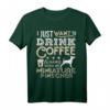Zwergpinscher Mama Papa Kaffee Ich will nur hängen T-Shirt – Lustiges Hundeliebhaber Geschenk für Kaffeefans und Hundeliebhaber