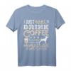 Zwergpinscher Mama Papa Kaffee Ich will nur hängen T-Shirt – Lustiges Hundeliebhaber Geschenk für Kaffeefans und Hundeliebhaber