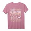 Zwergpinscher Mama Papa Kaffee Ich will nur hängen T-Shirt – Lustiges Hundeliebhaber Geschenk für Kaffeefans und Hundeliebhaber