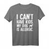 I Can't Have Kids Schnauzer Hund T-Shirt – Lustiges Geschenk für Schnauzer Besitzer & Hundeliebhaber mit Miniature Schnauzer Silhouette